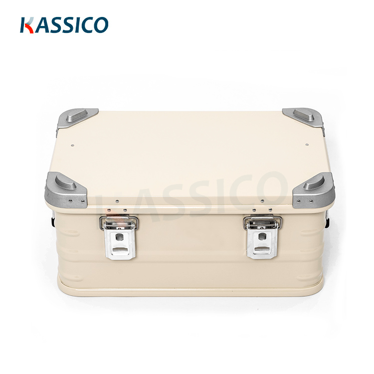 Cajas de almacenamiento de aluminio para acampar al aire libre