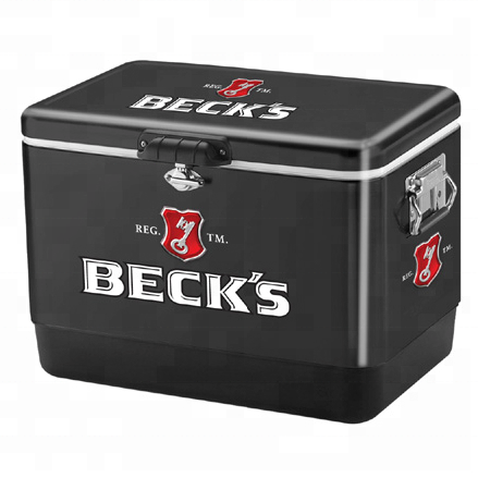 Nevera portátil de acero inoxidable para vino, 51 l, para cerveza