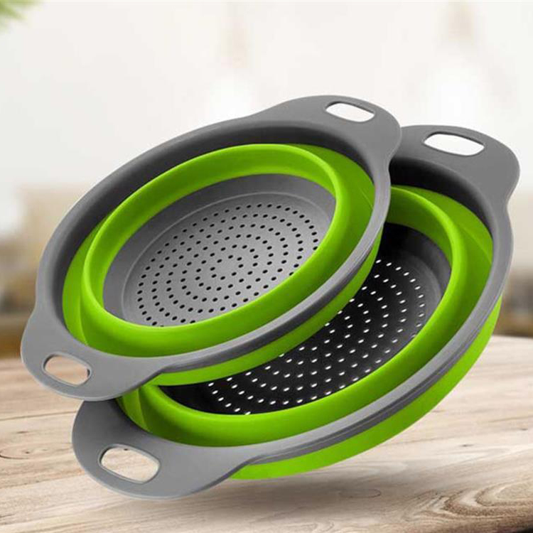 Cesta de drenaje de silicona plegable | Colador plegable portátil para cocina