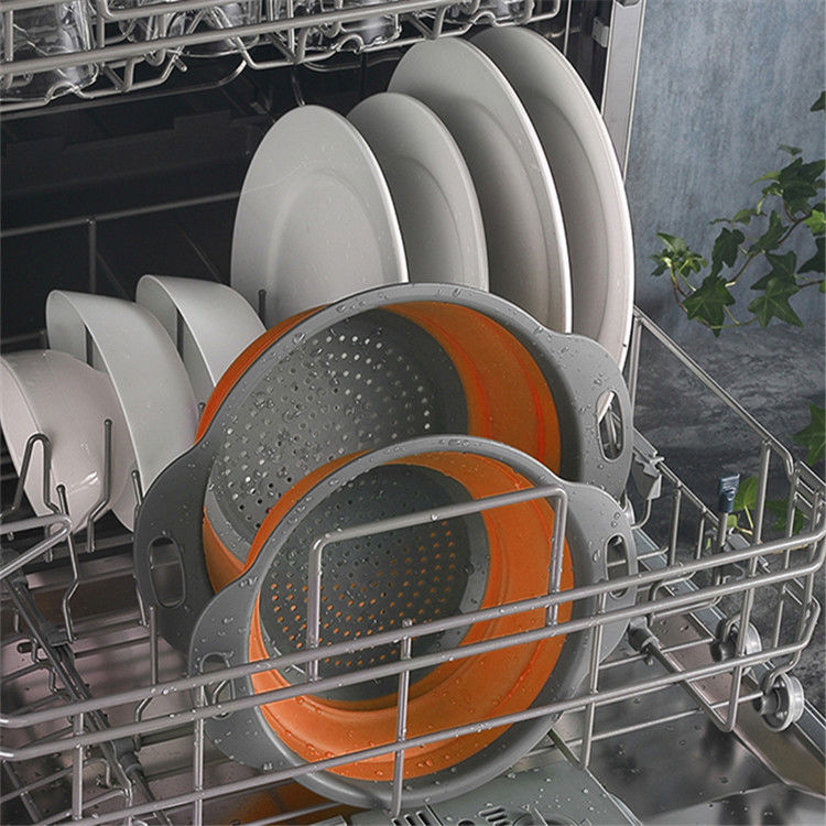 Cesta de drenaje de silicona plegable | Colador plegable portátil para cocina