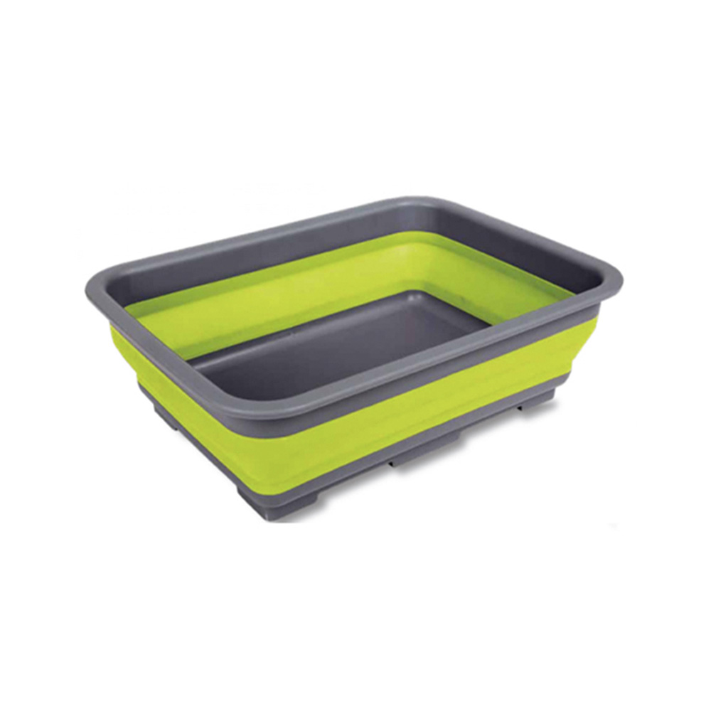 Cesta de almacenamiento de alimentos plegable para acampar | Cesta de silicona