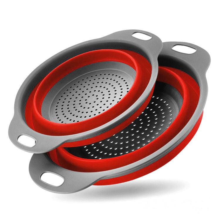 Cesta de drenaje de silicona plegable | Colador plegable portátil para cocina