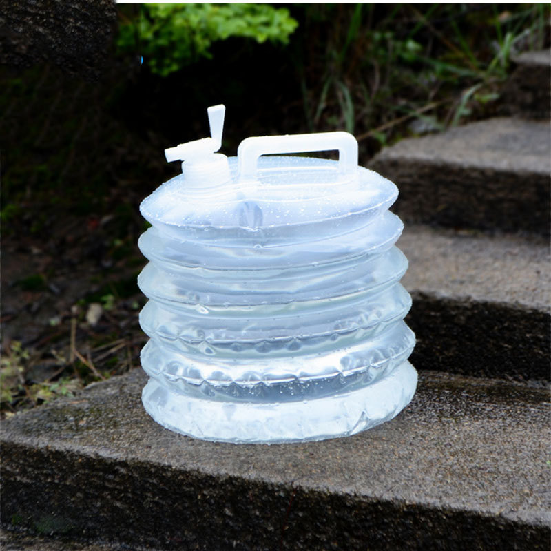 Cubo retráctil de polietileno para exteriores de 5 l | Cubo plegable