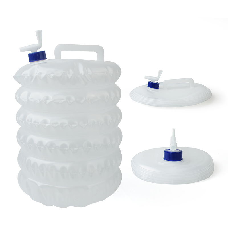 Cubo retráctil de polietileno para exteriores de 5 l | Cubo plegable