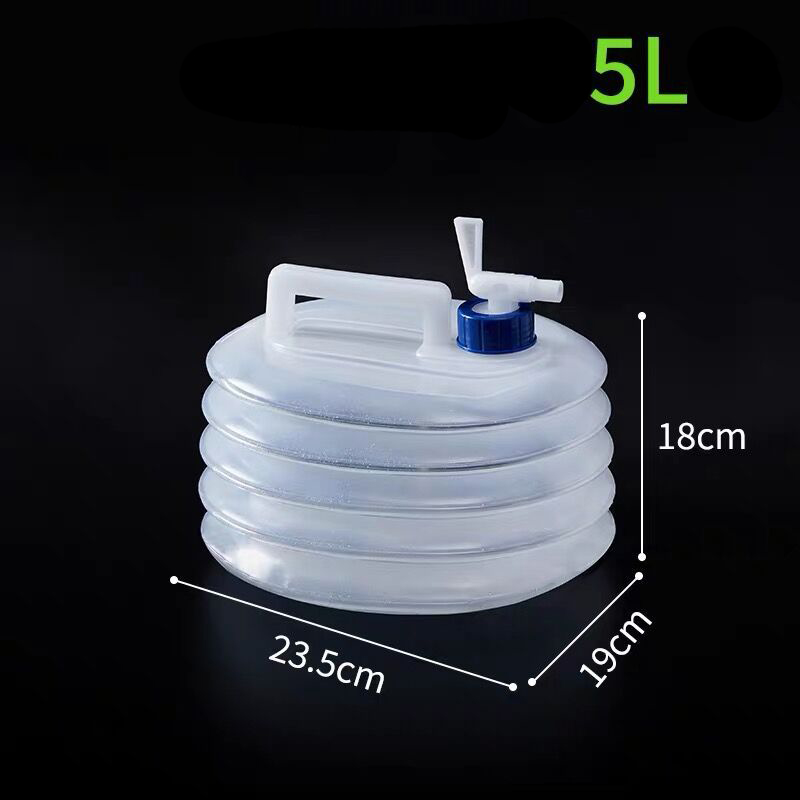 Cubo retráctil de polietileno para exteriores de 5 l | Cubo plegable