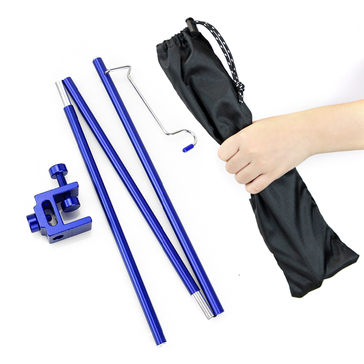 Soporte de luz de camping plegable de aluminio para exteriores