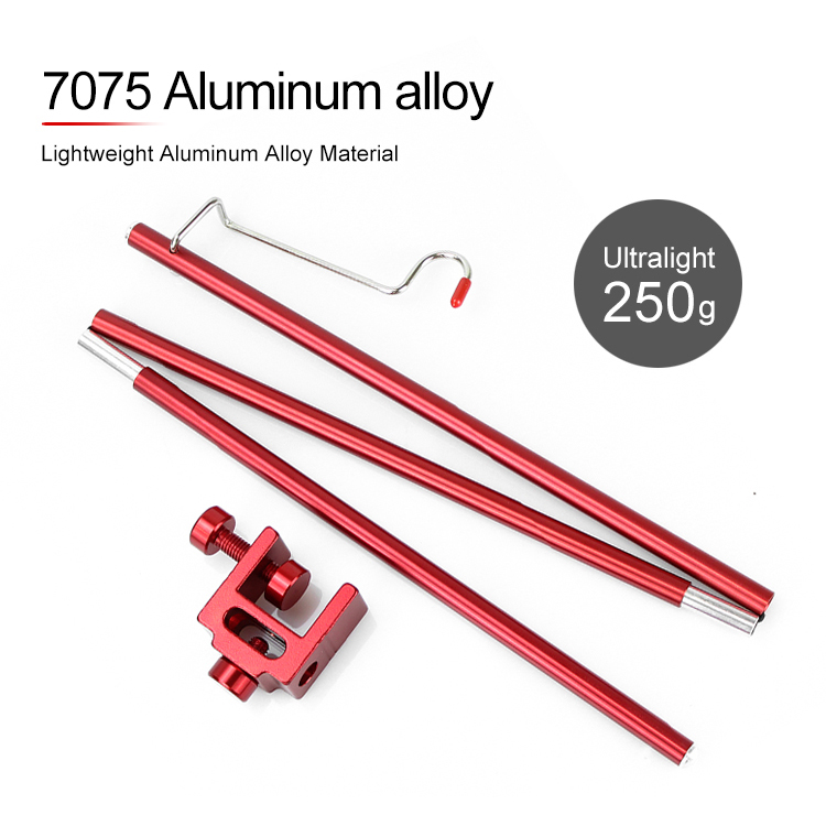 Soporte de luz de camping plegable de aluminio para exteriores