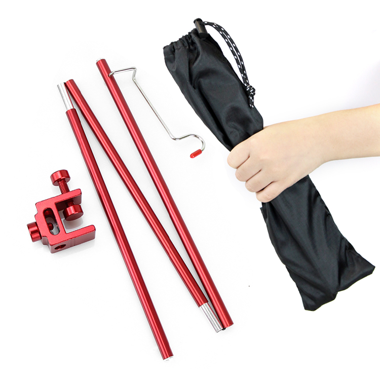 Soporte de luz de camping plegable de aluminio para exteriores