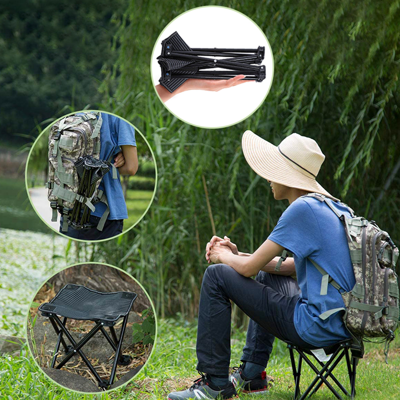Taburete plegable para acampar