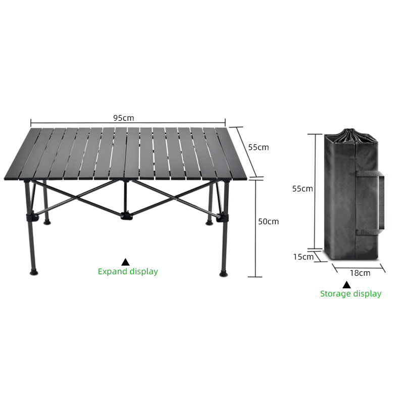 Mesa plegable para acampar al aire libre con bolsa de transporte