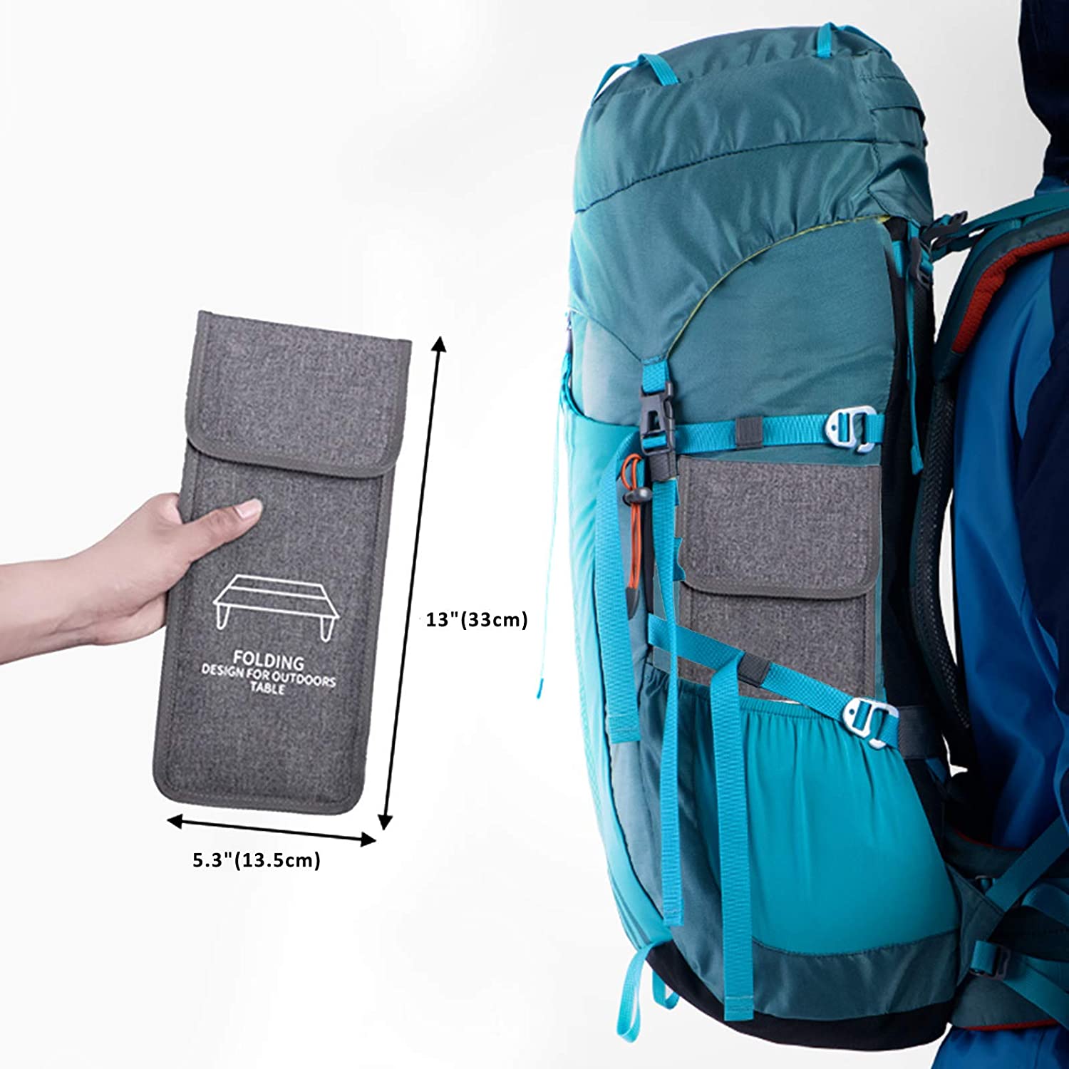 Mesa de picnic plegable portátil para acampar en miniatura