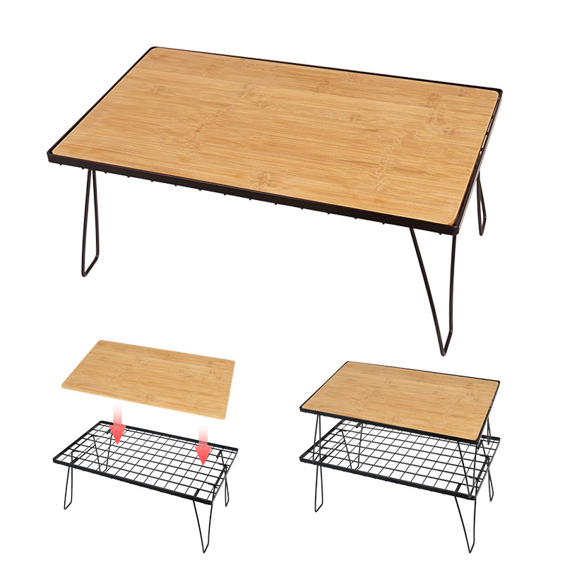 Mesa plegable de rejilla para picnic y acampada