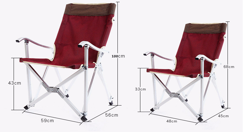 Silla plegable de aluminio Dachuang para acampar, hacer picnic y pescar en la playa
