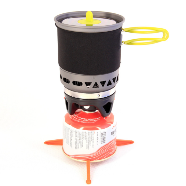Estufas de gas portátiles integradas para exteriores con olla