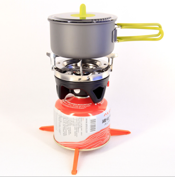 Estufas de gas portátiles integradas para exteriores con olla