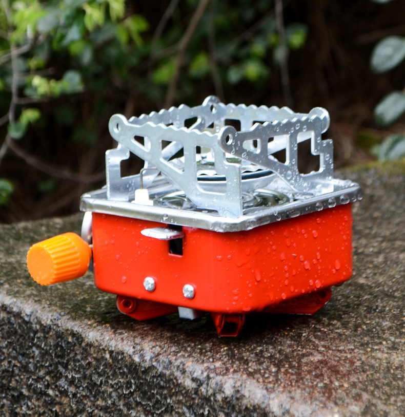 Mini estufa de gas para acampar al aire libre | Quemador de gas para mochileros