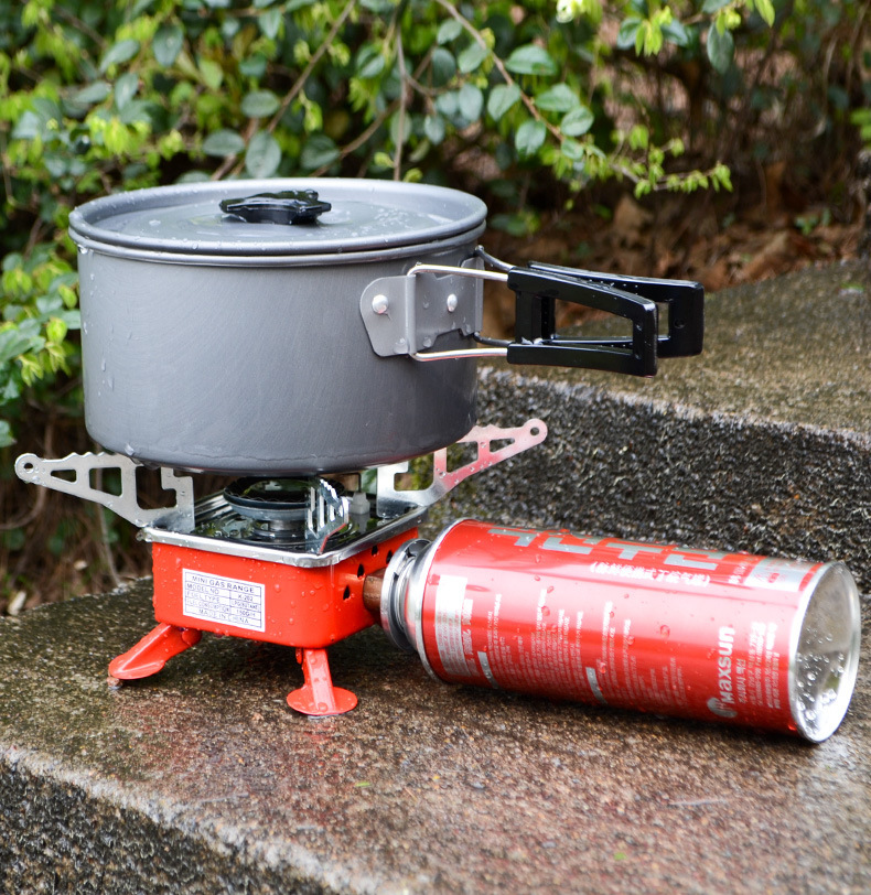 Mini estufa de gas para acampar al aire libre | Quemador de gas para mochileros