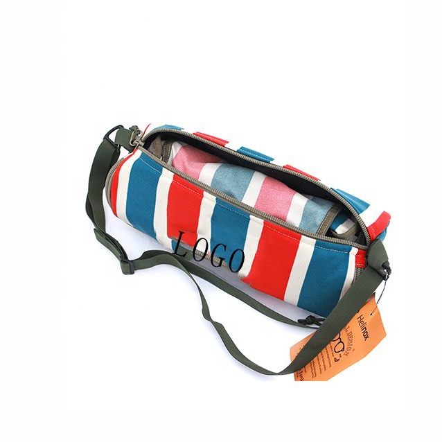 Silla de camping plegable portátil para pesca con tela colorida y bolsa de almacenamiento
