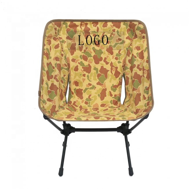Silla de camping plegable portátil para pesca con tela colorida y bolsa de almacenamiento