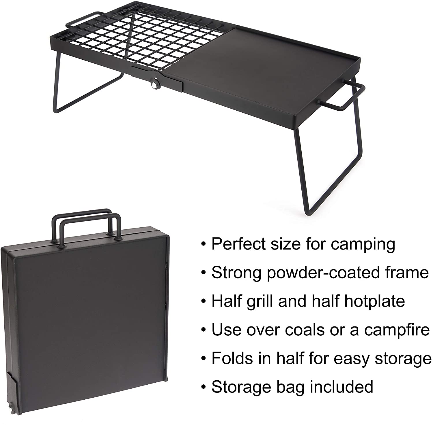 Parrilla de carbón plegable portátil para exteriores
