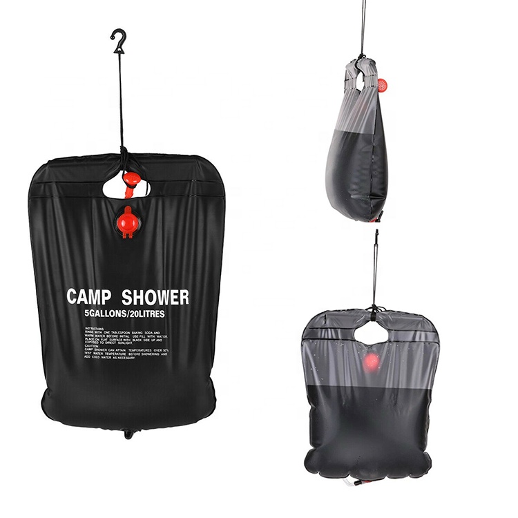 Bolsa de ducha portátil con energía solar de 20 l/25 l