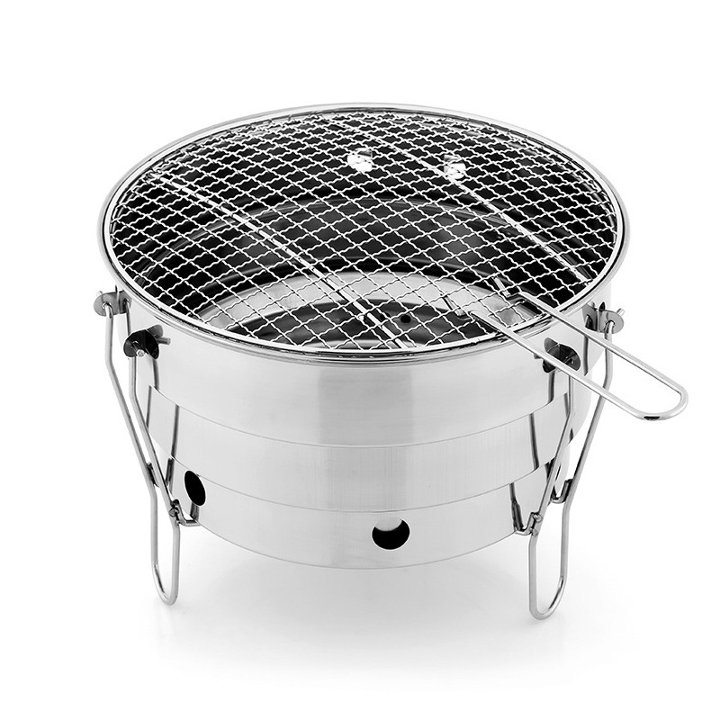 Parrilla para barbacoa portátil pequeña para acampar al aire libre