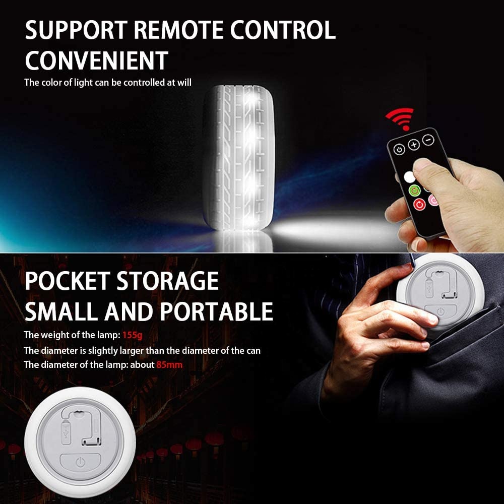 Linterna LED portátil para acampar con linterna magnética
