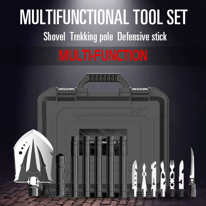Juego de herramientas y palas multifuncionales Kit de bastones de trekking