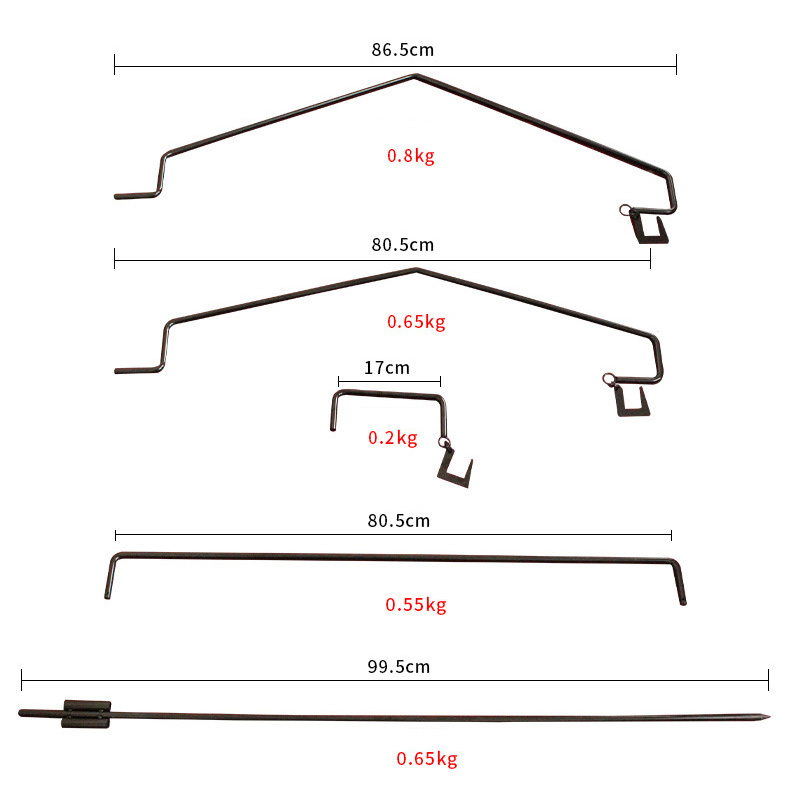 Soporte para linterna de camping plegable y rejilla para colgar utensilios de cocina