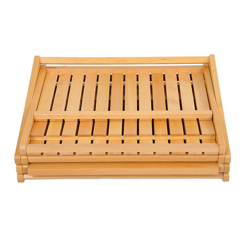 Estante y mesa plegables de madera de 4 niveles para acampar al aire libre, barbacoa, picnic y fiestas en el patio