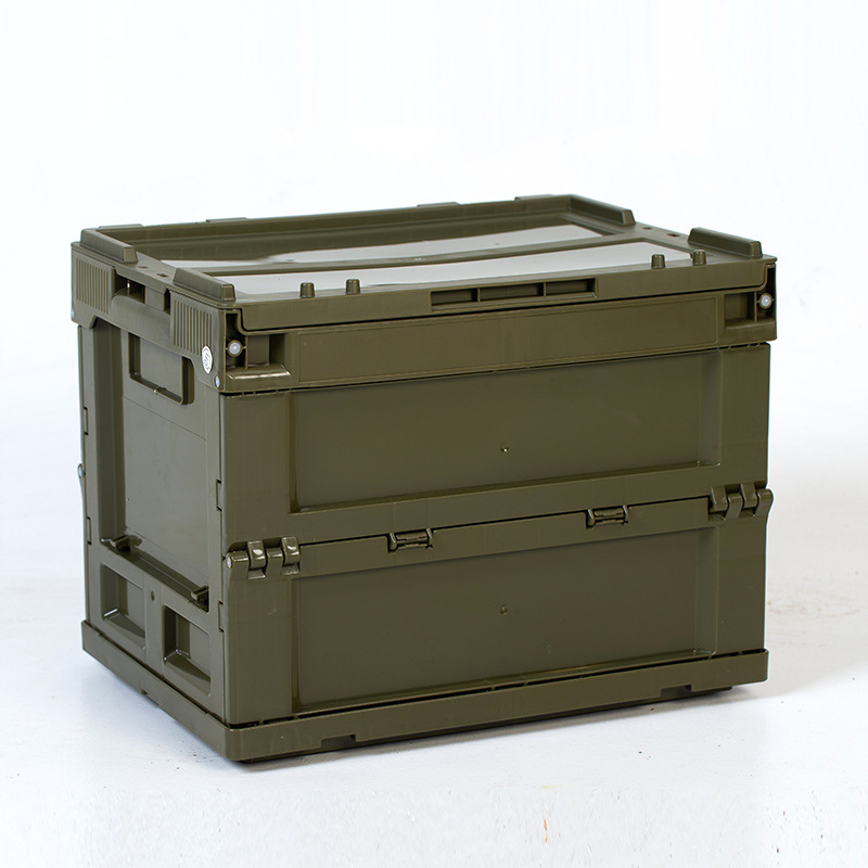 Caja de almacenamiento plegable de plástico multifuncional para acampar