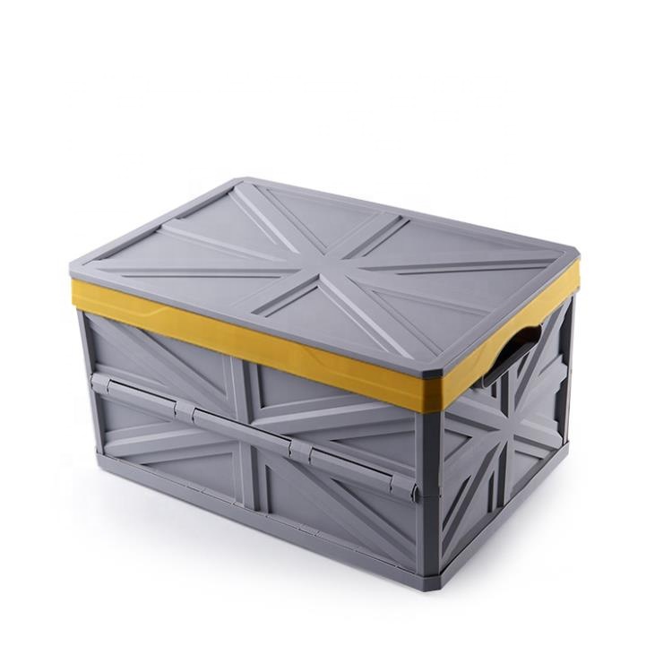 Caja de almacenamiento de plástico plegable y apilable