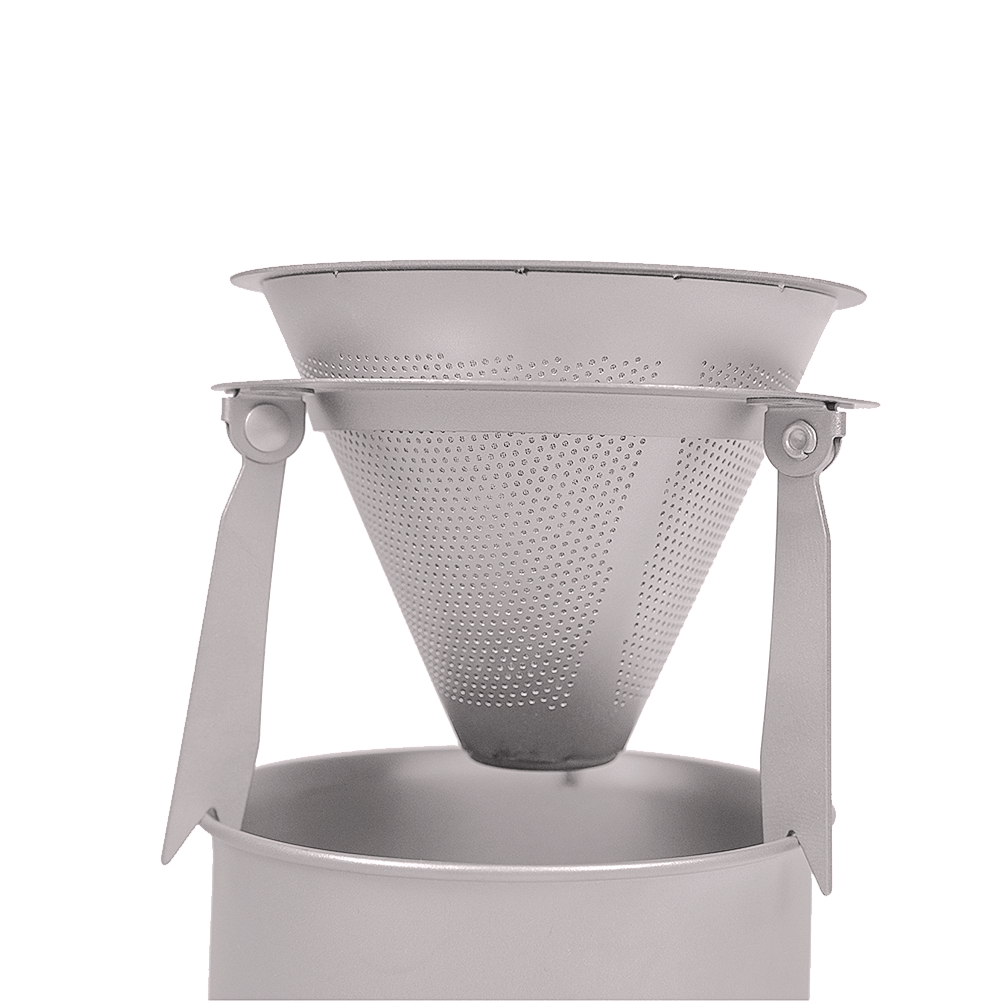 Gotero con filtro de café de viaje de titanio, malla de café desmontable con soporte