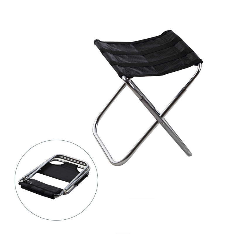 Silla plegable portátil para pesca al aire libre, colorida, para acampar y playa