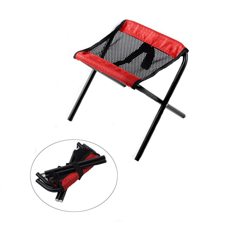 Silla plegable portátil para pesca al aire libre, colorida, para acampar y playa