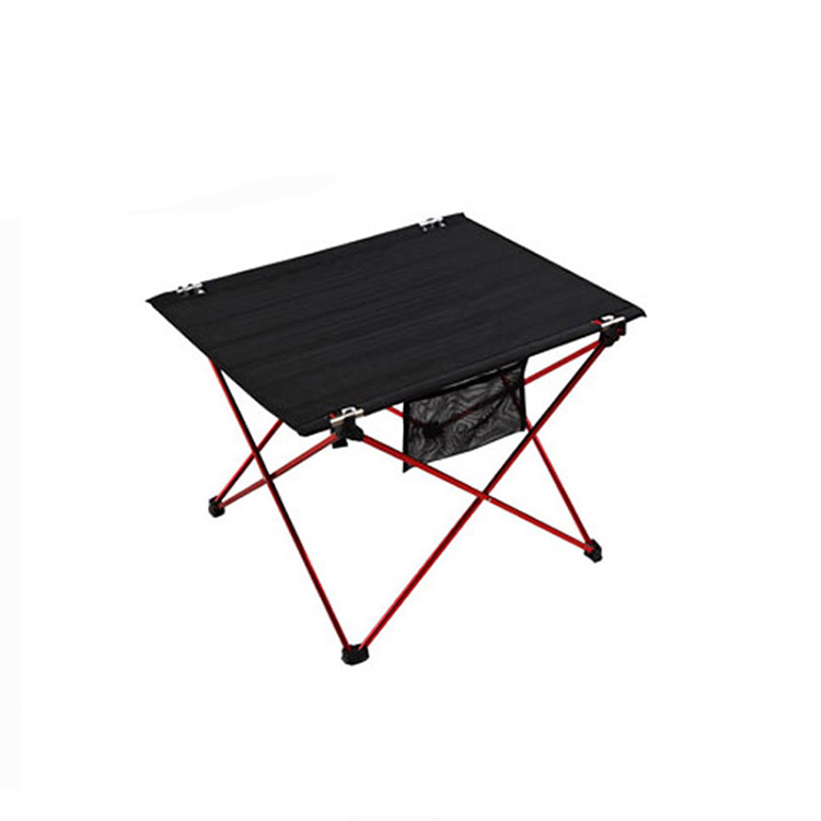 Mesa de camping ultraligera, plegable, con marco de aluminio y cubierta de tela