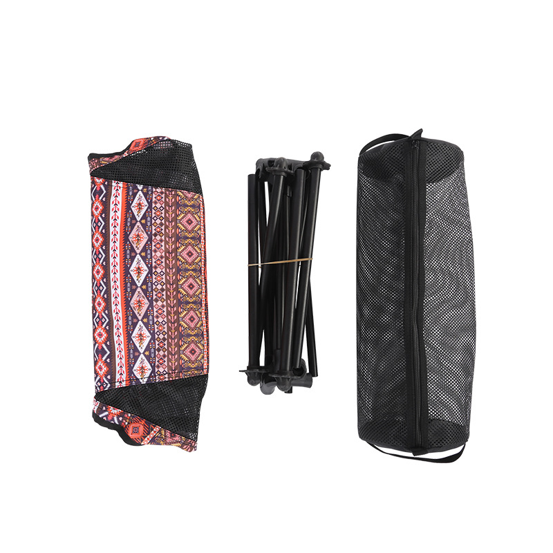 Silla de playa portátil para acampar con tela étnica colorida
