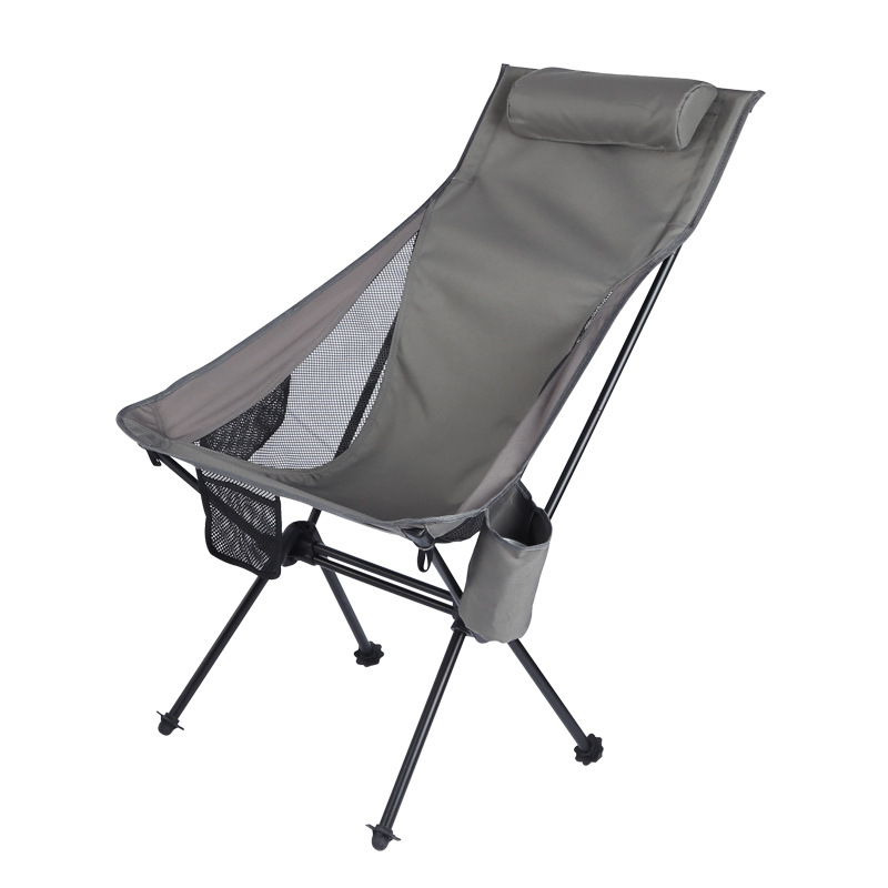 Silla plegable para acampar | Ultraligera, portátil, respaldo alto