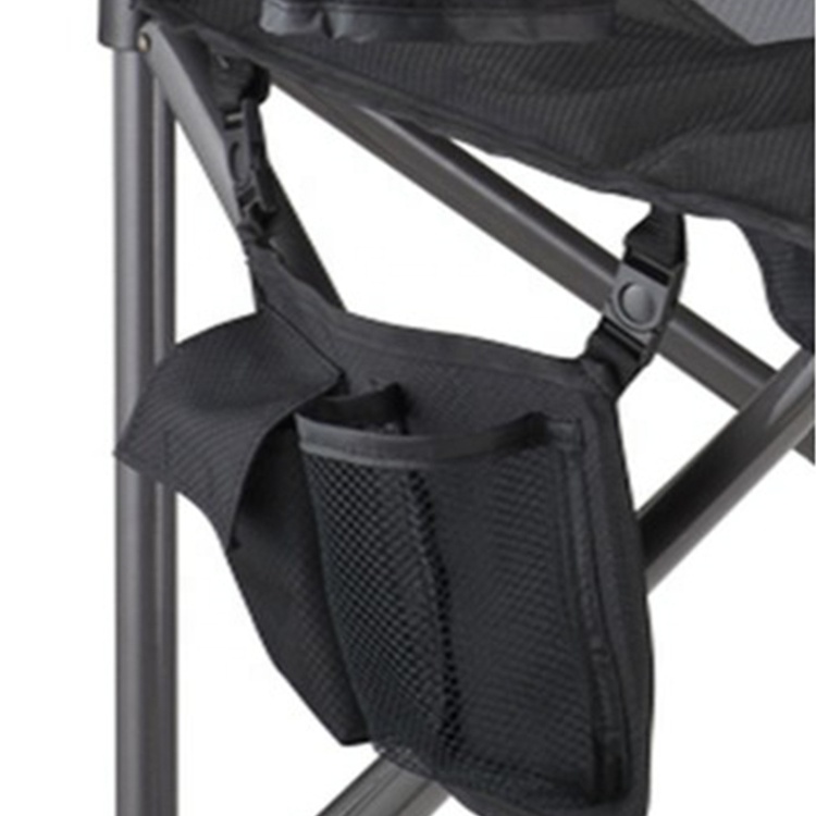 Silla plegable para playa, acolchada y resistente para acampar, con estructura de acero y portavasos