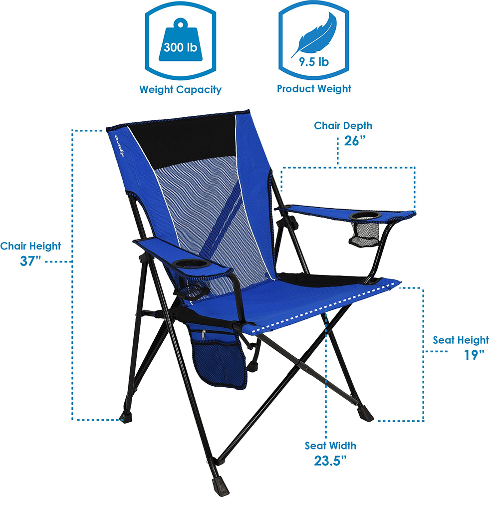 Silla portátil para acampar y hacer deporte con doble bloqueo