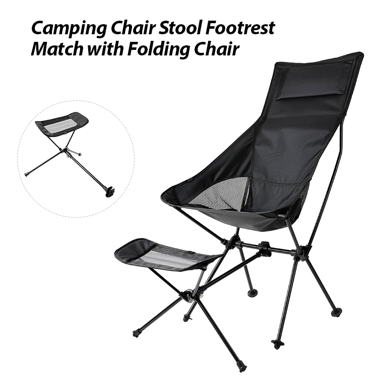 Reposapiés para silla de camping ultraligera para mochileros con bolsa de transporte