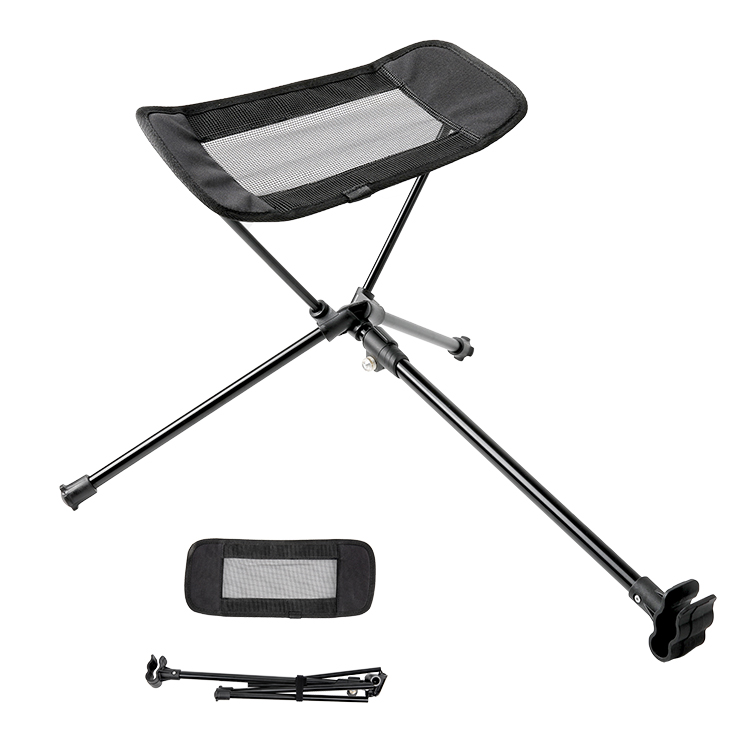 Reposapiés para silla de camping ultraligera para mochileros con bolsa de transporte