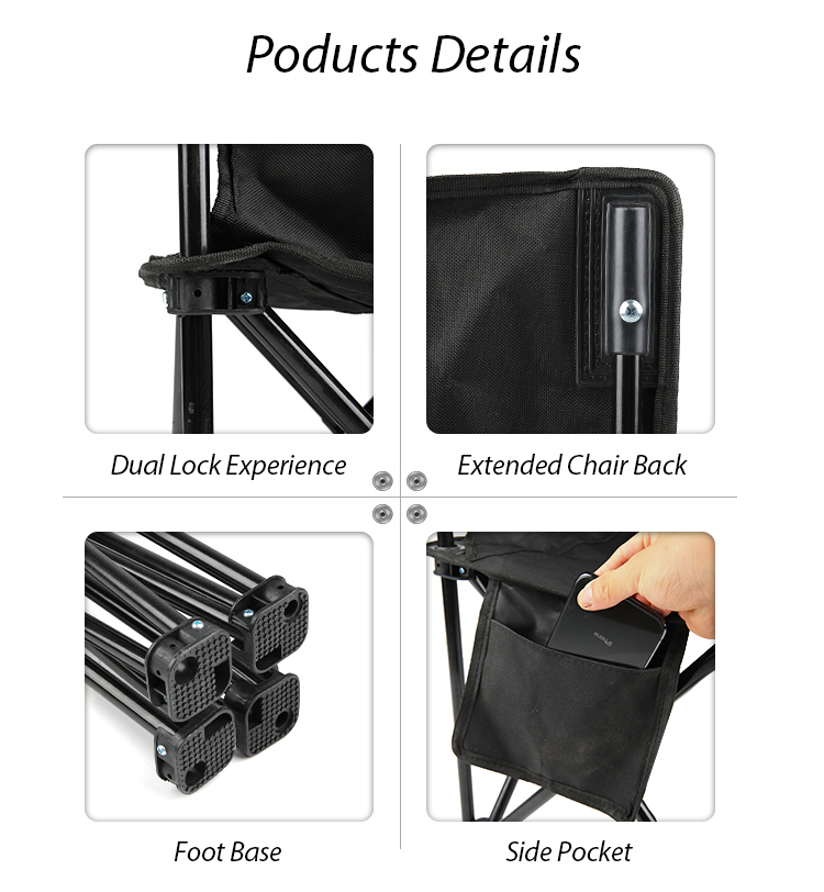 Silla de camping para pesca, plegable, sencilla y portátil