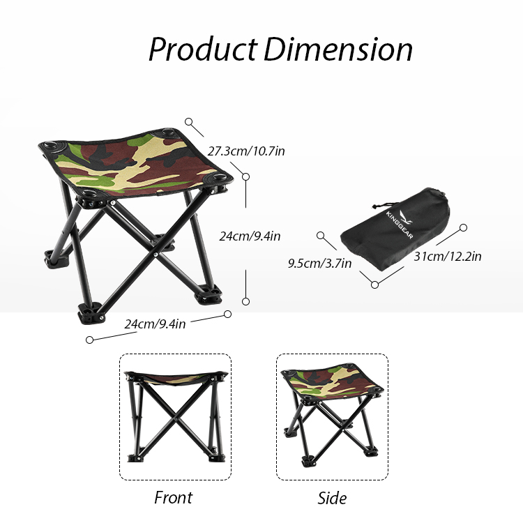 Taburete plegable para silla de camping