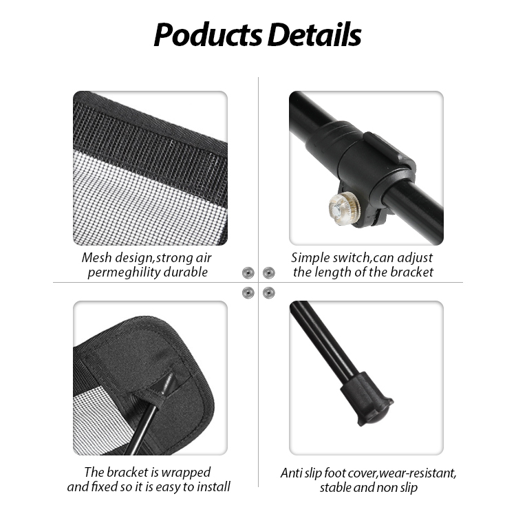 Reposapiés para silla de camping ultraligera para mochileros con bolsa de transporte