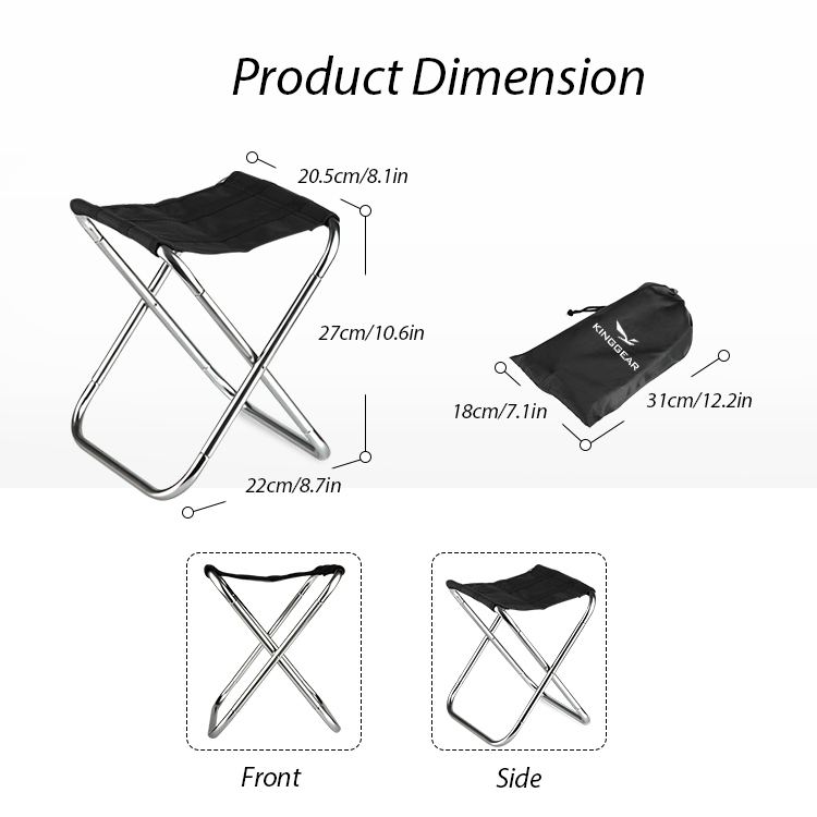 Taburete de pesca plegable para playa y camping