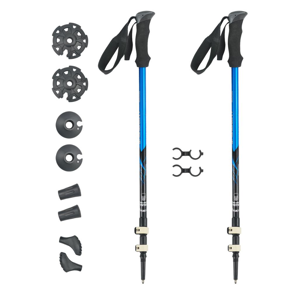 Bastones de senderismo de fibra de carbono