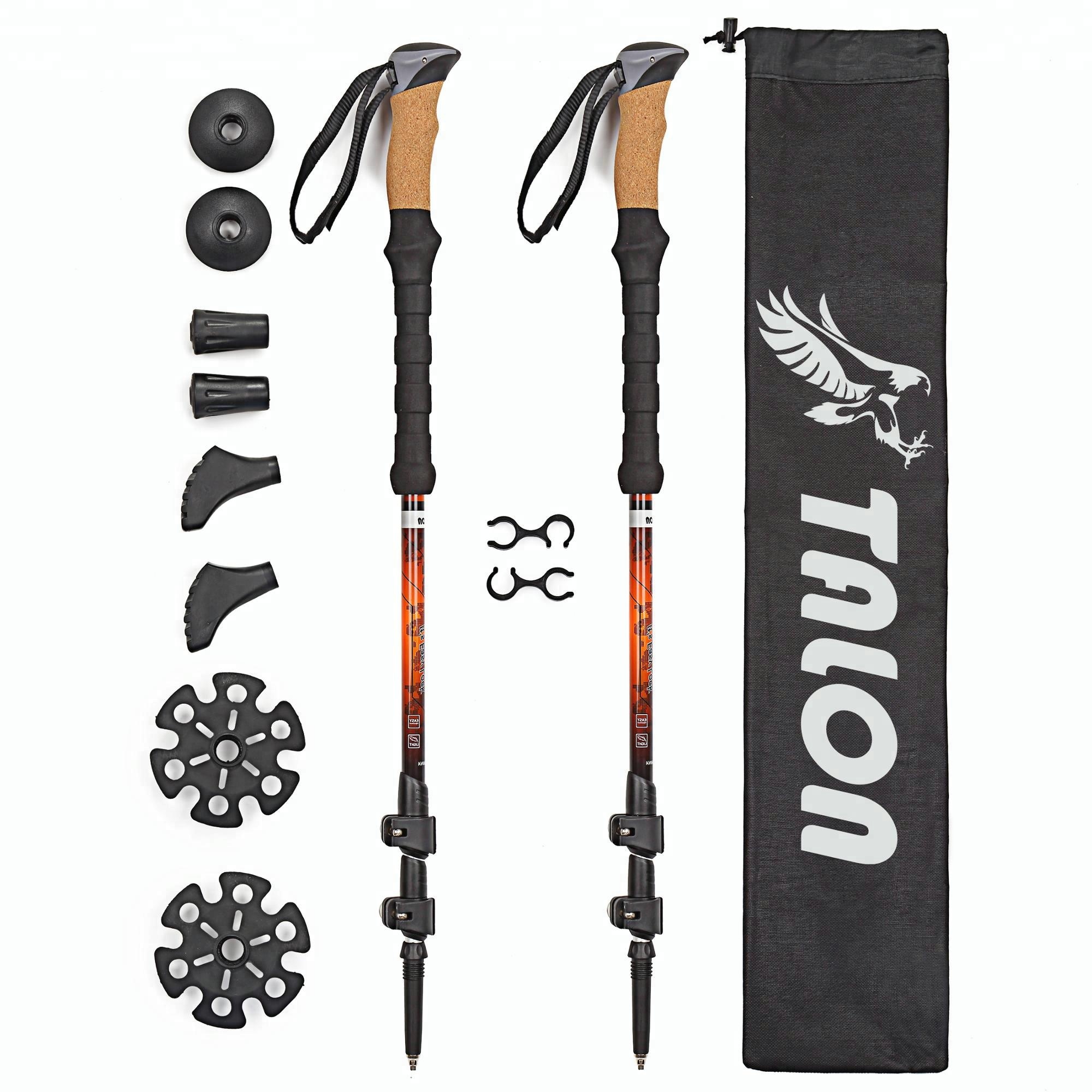 Bastón de trekking de fibra de carbono | Bastones de trekking para exteriores