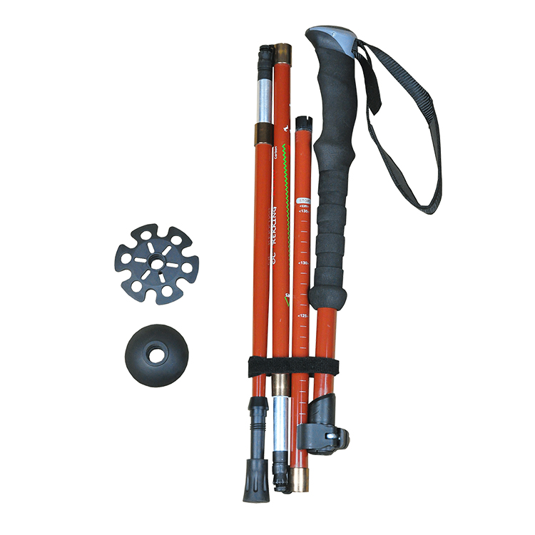 Bastón de trekking portátil de carbono personalizado para senderismo y caminatas