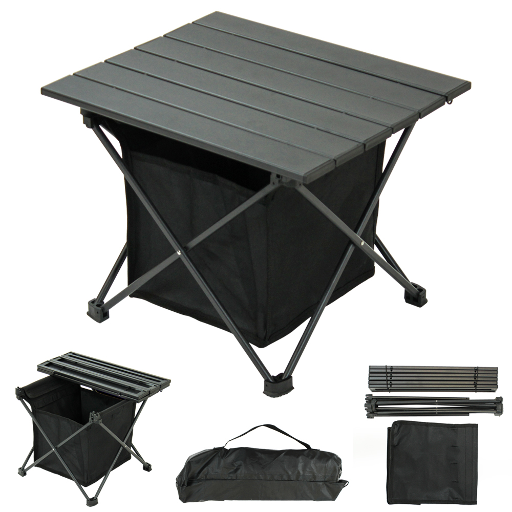 Mesa de camping de aluminio para barbacoa al aire libre